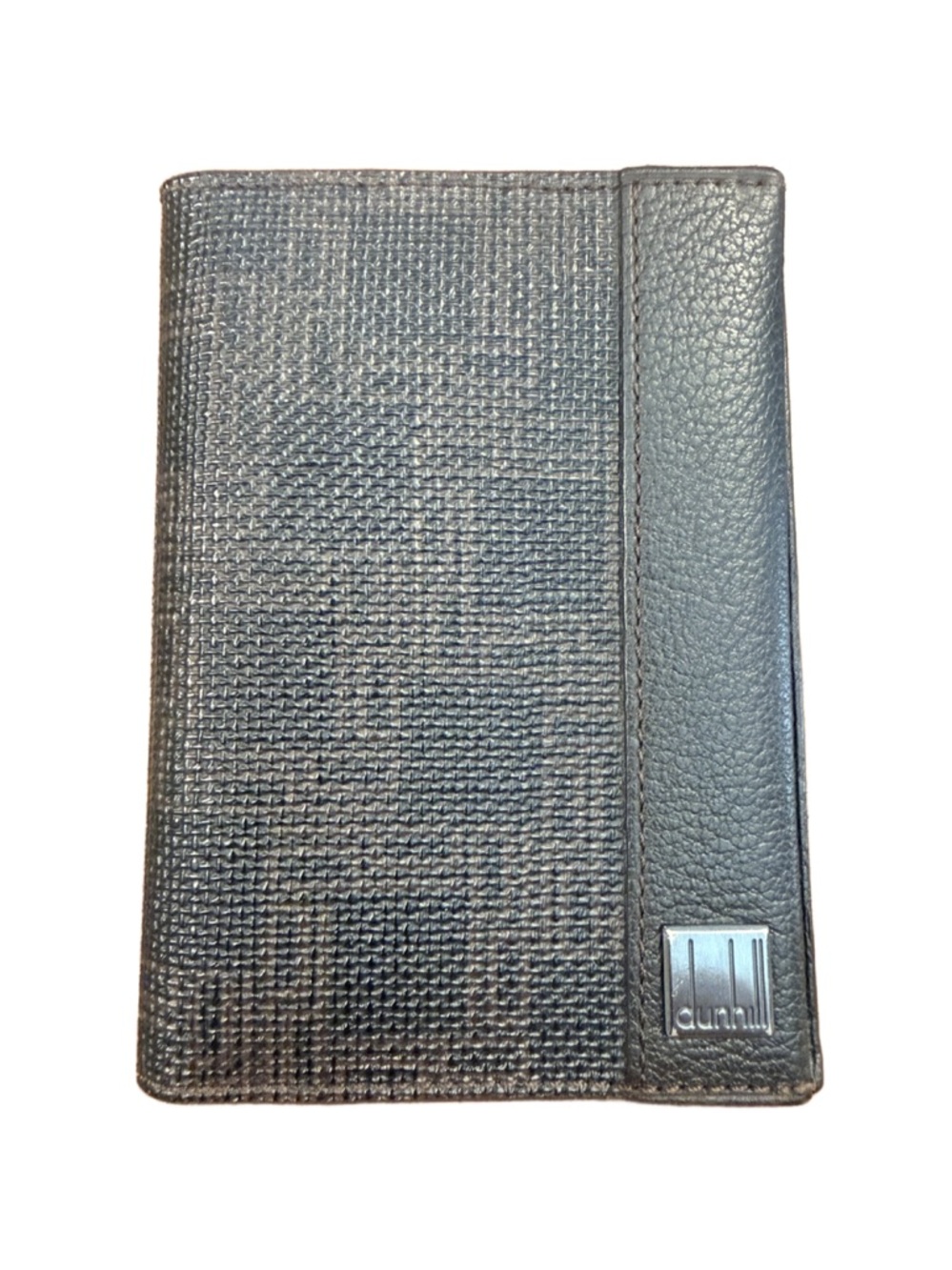 Dunhill Men’s Textured Canvas and Leather Card Holder Bifold Wallet